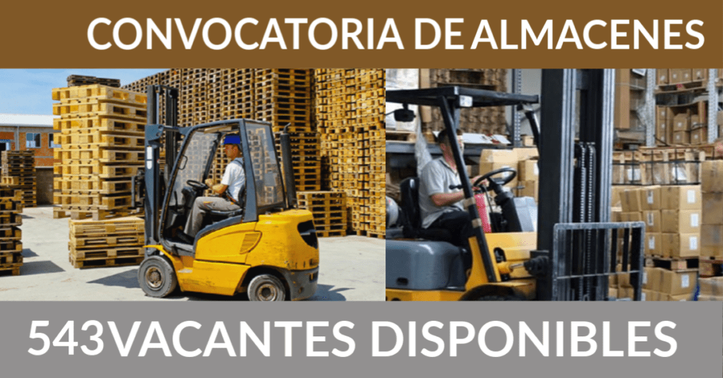 543 ofertas de trabajo de MOZO DE ALMACÉN disponibles