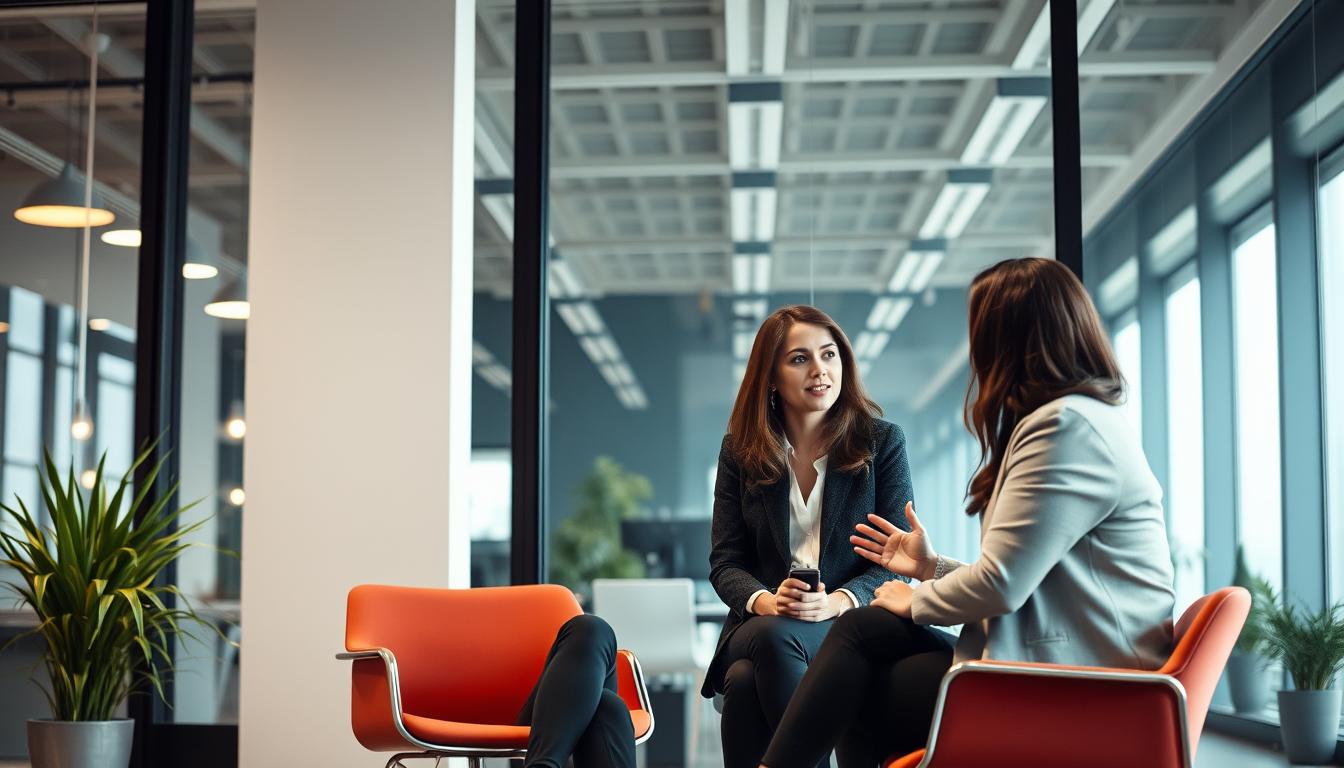 Entrevista de trabajo profesional en oficina española