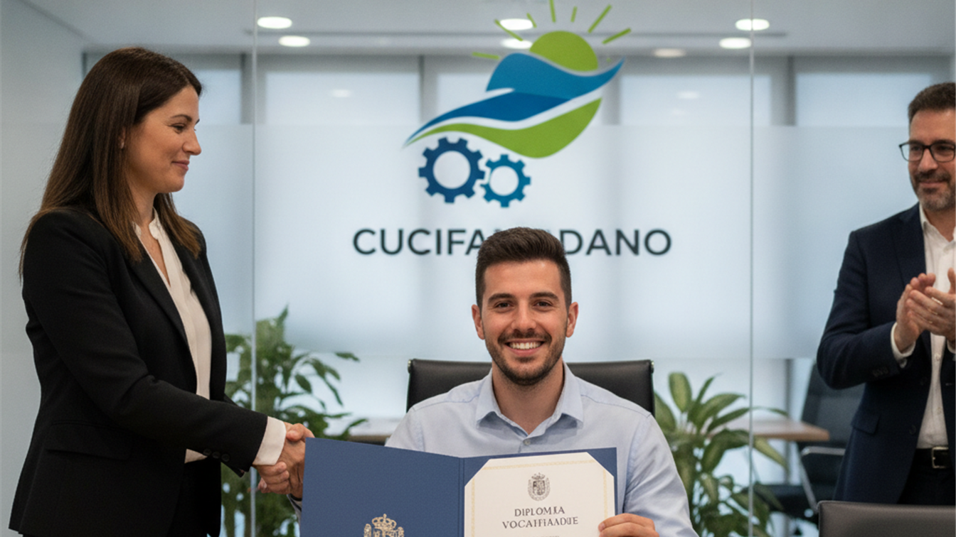 Diploma formación profesional dual España contratado empresa